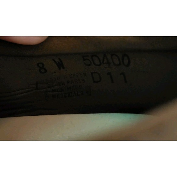 Vintage Hush Puppies Golf Shoes Womens 8 Tan Suede Golf Cleats - Picture 9 of 10